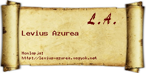 Levius Azurea névjegykártya